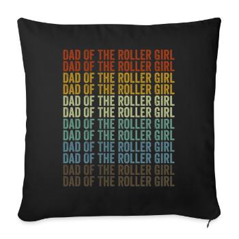 Father of the scooter girl Roller skater Father Ska - Sofa pillowcase 17,3'' x 17,3'' (45 x 45 cm) - black - Front