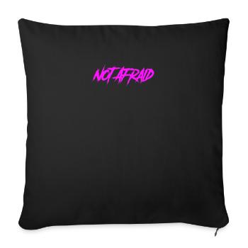 not afraid - wir haben keine angst - Sofakissenbezug 45 x 45 cm - Schwarz - Vorne