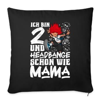 I'm 2 - Girl Rocker - Sofa pillowcase 17,3'' x 17,3'' (45 x 45 cm) - black - Front