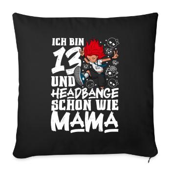 I'm 13 - Girl Rocker - Sofa pillowcase 17,3'' x 17,3'' (45 x 45 cm) - black - Front