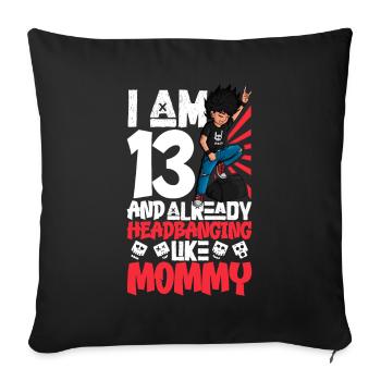 Ich bin 13 - Jungen Rocker - Sofakissenbezug 45 x 45 cm - Schwarz - Vorne
