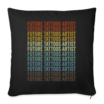 Future Tattoos Artists Tattoos Ink Artists - Housse de coussin décorative 45 x 45 cm - noir - Devant