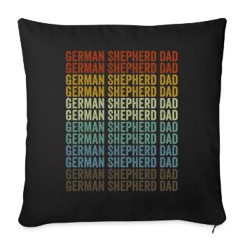 Berger Allemand Papa Berger Allemand L - Housse de coussin décorative 45 x 45 cm - noir - Devant