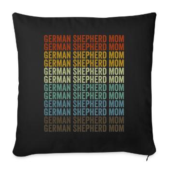 Berger Allemand Maman Berger Allemand M - Housse de coussin décorative 45 x 45 cm - noir - Devant