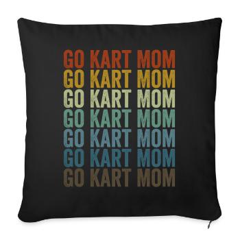 Go Kart Mom Go Kart Racer Mom - Housse de coussin décorative 45 x 45 cm - noir - Devant