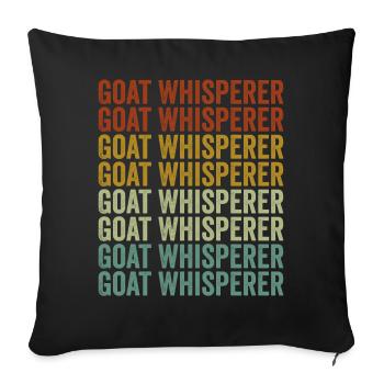 Goat Whisperer Goat Lover Farmer - Sofa pillowcase 17,3'' x 17,3'' (45 x 45 cm) - black - Front