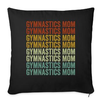 Gymnastics Mom Gymnastics Mom Women Gymnastics - Sofa pillowcase 17,3'' x 17,3'' (45 x 45 cm) - black - Front