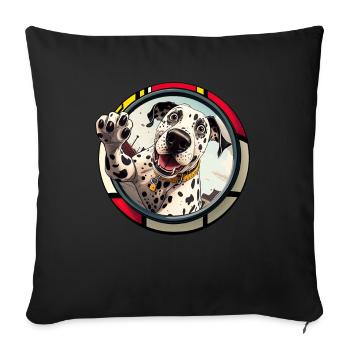Dog saying Dalmatian design for dog lovers - Sofa pillowcase 17,3'' x 17,3'' (45 x 45 cm) - black - Front
