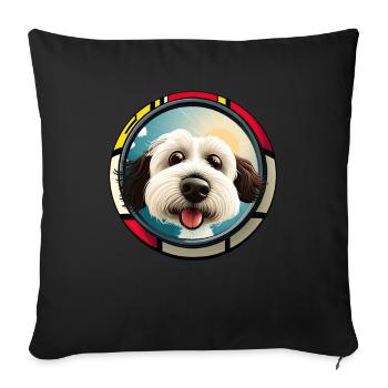 Dog saying Havanese design for dog lovers - Sofa pillowcase 17,3'' x 17,3'' (45 x 45 cm) - black - Front