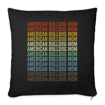 American Bulldog Mother Bulldog Lovers - Housse de coussin décorative 45 x 45 cm - noir - Devant