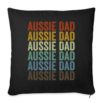 Aussie Dad Australian Shepherd Dog Dog Lovers - Sofa pillowcase 17,3'' x 17,3'' (45 x 45 cm) - black - Front