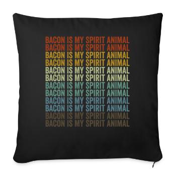 Speck is my soul animal bacon lover - Sofa pillowcase 17,3'' x 17,3'' (45 x 45 cm) - black - Front