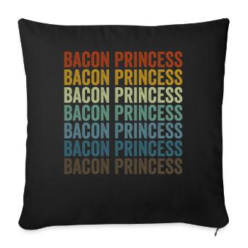 Speck-Prinzessin Speck-Liebhaber-Prinzessin - Sofakissenbezug 45 x 45 cm - Schwarz - Vorne