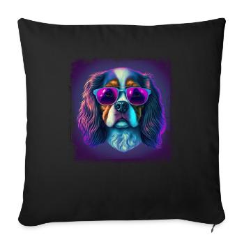 Hunde Spruch Cavalier Spaniel für Hundeliebhaber - Sofakissenbezug 45 x 45 cm - Schwarz - Vorne