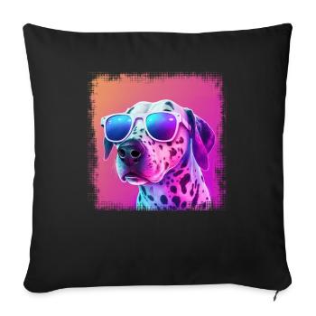 Dog saying Dalmatian design for dog lovers - Sofa pillowcase 17,3'' x 17,3'' (45 x 45 cm) - black - Front
