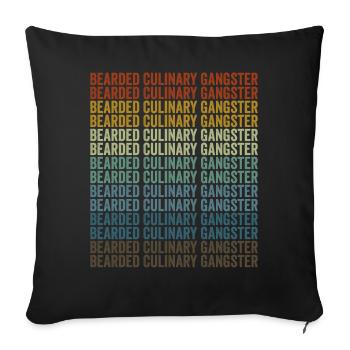 Bearded Culinary Gangster Chef Cooking Ku - Sofa pillowcase 17,3'' x 17,3'' (45 x 45 cm) - black - Front
