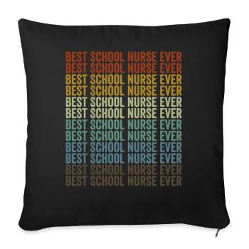 Best School Nurse Ever School Crane - Sofa pillowcase 17,3'' x 17,3'' (45 x 45 cm) - black - Front