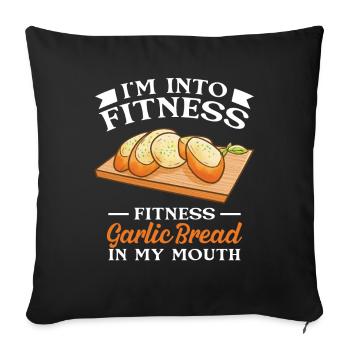 Garlic Garlic Bread Food Gift - Sofa pillowcase 17,3'' x 17,3'' (45 x 45 cm) - black - Front