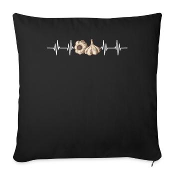 Garlic Garlic Bread Food Gift - Sofa pillowcase 17,3'' x 17,3'' (45 x 45 cm) - black - Front
