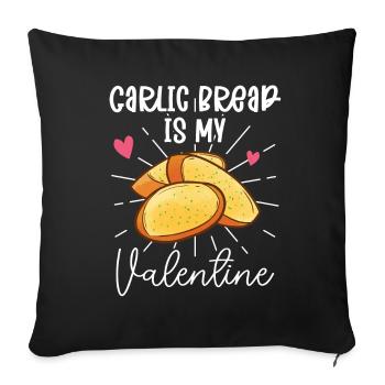 Garlic Garlic Bread Food Gift - Sofa pillowcase 17,3'' x 17,3'' (45 x 45 cm) - black - Front