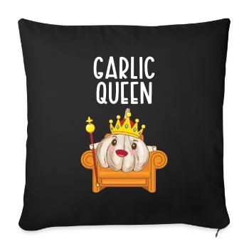 Garlic Garlic Bread Food Gift - Sofa pillowcase 17,3'' x 17,3'' (45 x 45 cm) - black - Front