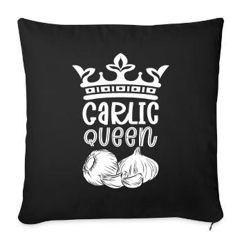 Garlic Garlic Bread Food Gift - Sofa pillowcase 17,3'' x 17,3'' (45 x 45 cm) - black - Front