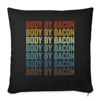 Körper von Bacon Bacon Lover - Sofakissenbezug 45 x 45 cm - Schwarz - Vorne