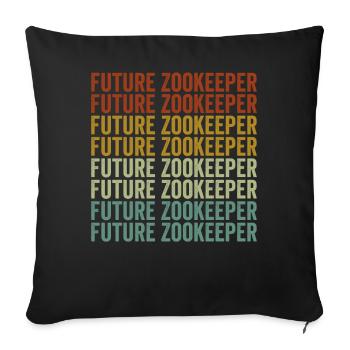 Future Zookeeper Zookeeper Safari Trip Zookeeper - Sofa pillowcase 17,3'' x 17,3'' (45 x 45 cm) - black - Front