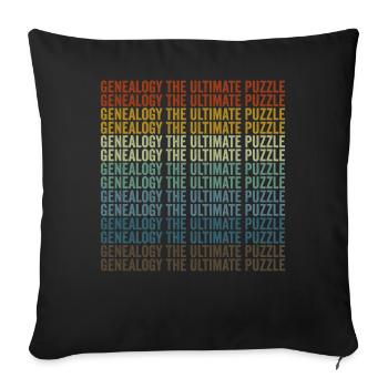 Genealogy The Ultimate Puzzle Genealogy - Sofa pillowcase 17,3'' x 17,3'' (45 x 45 cm) - black - Front