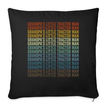 Grandfather's Little Tractor Man Tractor Farm - Sofa pillowcase 17,3'' x 17,3'' (45 x 45 cm) - black - Front