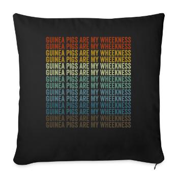 Guinea pigs are my wheeekness guinea pig - Sofa pillowcase 17,3'' x 17,3'' (45 x 45 cm) - black - Front