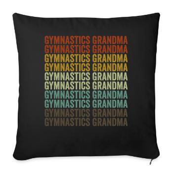 Gymnastik Oma Gymnastik Turnerin Akrobat - Sofakissenbezug 45 x 45 cm - Schwarz - Vorne