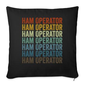 Radioamateur Radioamateur - Housse de coussin décorative 45 x 45 cm - noir - Devant