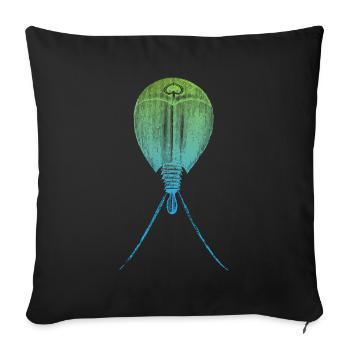 Triops Lebendes Fossil Urzeitkrebs - Sofakissenbezug 45 x 45 cm - Schwarz - Vorne