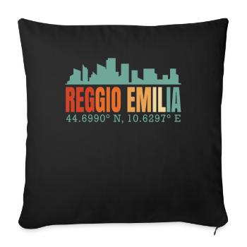 Reggio Emilia - Sofa pillowcase 17,3'' x 17,3'' (45 x 45 cm) - black - Front
