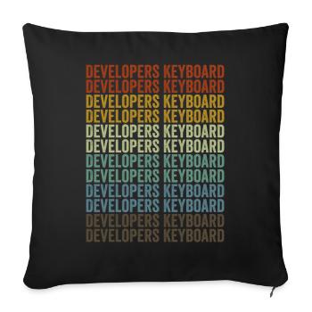 Clavier de développeur Web Codeur de développeur - Housse de coussin décorative 45 x 45 cm - noir - Devant