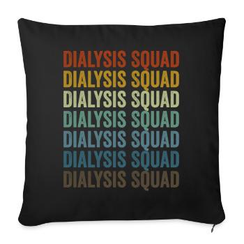 Dialysis Squad Dialysis Technician - Sofa pillowcase 17,3'' x 17,3'' (45 x 45 cm) - black - Front