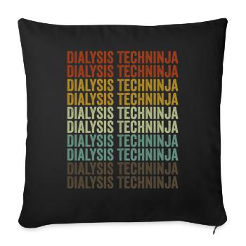 Dialysis Technician Ninja Dialysis Technician Ninja - Sofa pillowcase 17,3'' x 17,3'' (45 x 45 cm) - black - Front
