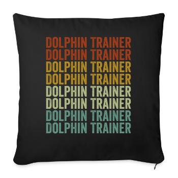 Delfin Trainer Delfin Delfin Trainer - Sofakissenbezug 45 x 45 cm - Schwarz - Vorne