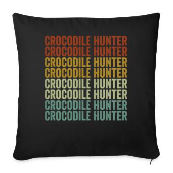 Chasseurs de crocodiles Chasseurs de crocodiles - Housse de coussin décorative 45 x 45 cm - noir - Devant