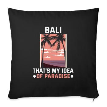 Bali Indonesia beach holiday by the sea - Sofa pillowcase 17,3'' x 17,3'' (45 x 45 cm) - black - Front