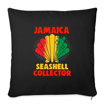Vacances à la plage en Jamaïque au bord de la mer Design beach motif - Housse de coussin décorative 45 x 45 cm - noir - Devant