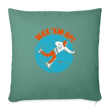 Skiers Wax'em up! Ski - Sofa pillowcase 17,3'' x 17,3'' (45 x 45 cm) - cypress green - Front