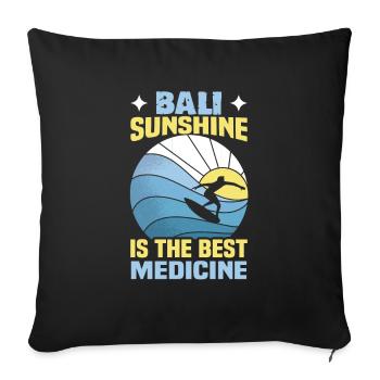 Bali Indonesia beach holiday by the sea - Sofa pillowcase 17,3'' x 17,3'' (45 x 45 cm) - black - Front