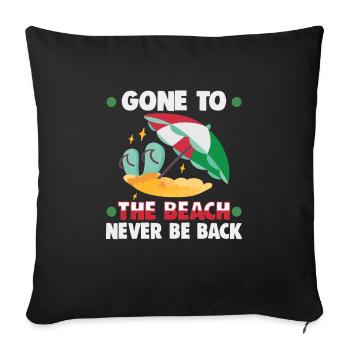 Italie vacances à la plage au bord de la mer Design beach motif - Housse de coussin décorative 45 x 45 cm - noir - Devant