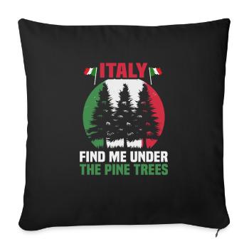 Italien Strandurlaub am Meer Design Strandmotiv - Sofakissenbezug 45 x 45 cm - Schwarz - Vorne