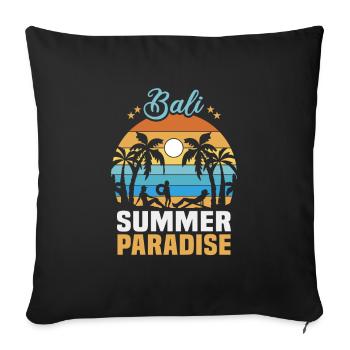 Bali Indonesia beach holiday by the sea - Sofa pillowcase 17,3'' x 17,3'' (45 x 45 cm) - black - Front