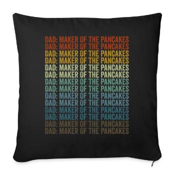Papa: manufacturer of pancakes pancakes dad - Sofa pillowcase 17,3'' x 17,3'' (45 x 45 cm) - black - Front