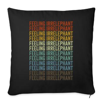 Gefühlsirrelephant Lustiger Elefant - Sofa pillowcase 17,3'' x 17,3'' (45 x 45 cm) - black - Front