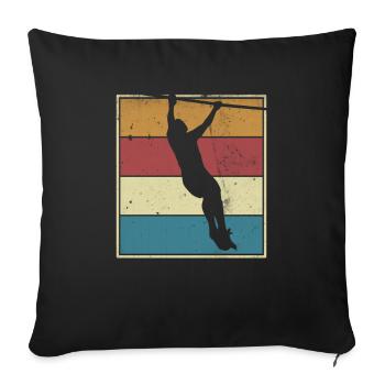 Pull-ups Retro Weight Workout Gift - Sofa pillowcase 17,3'' x 17,3'' (45 x 45 cm) - black - Front